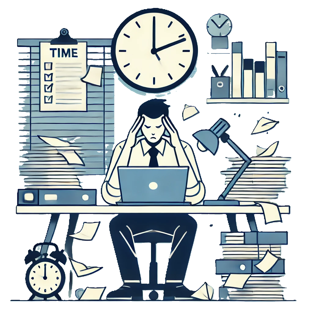 Sozinho e atolado nos documentos